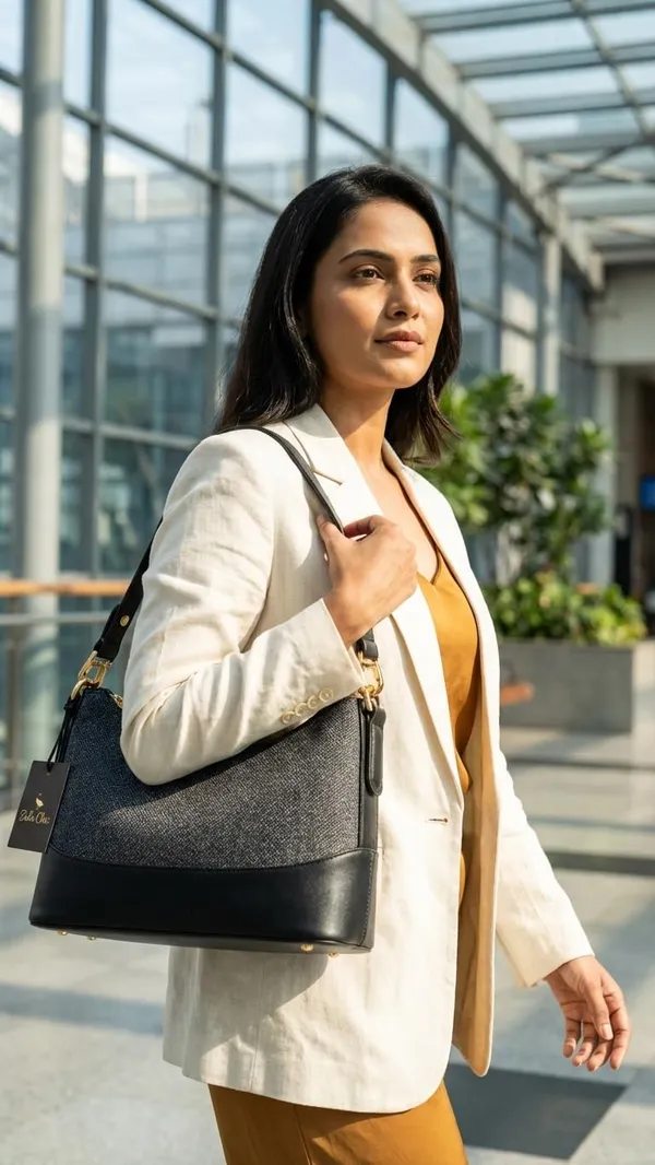 Light_Grey_And_Black_Stylish_Pu_Leather_Handbag_For_Women_And_Girls