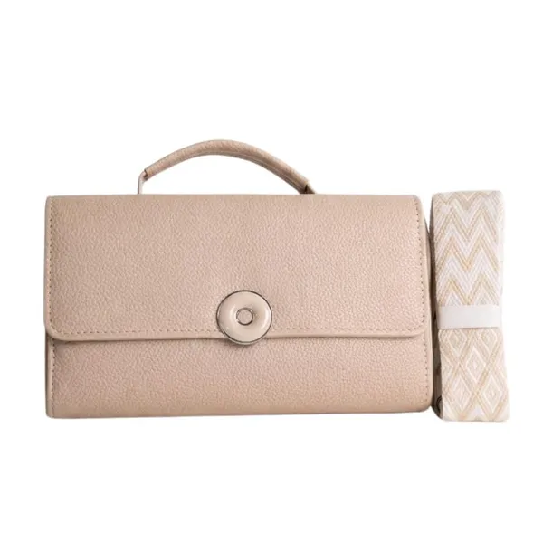 Light_Cream_Pu_Leather_Sling_Handbag_With_Flap_Closure_With_Adjustable_Strap_For_Women_And_Girls