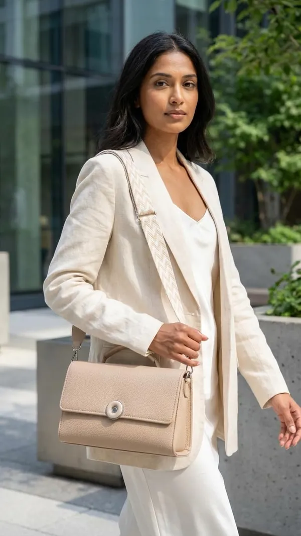 Light_Cream_Pu_Leather_Sling_Handbag_With_Flap_Closure_With_Adjustable_Strap_For_Women_And_Girls