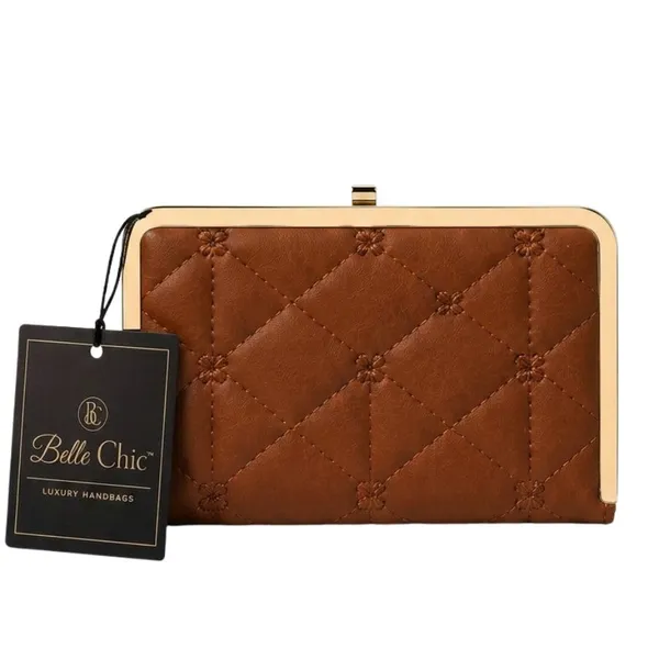 Brown_Multiple_Card_Slots_Pu_Leather_Clutch_Wallet_For_Women_And_Girls