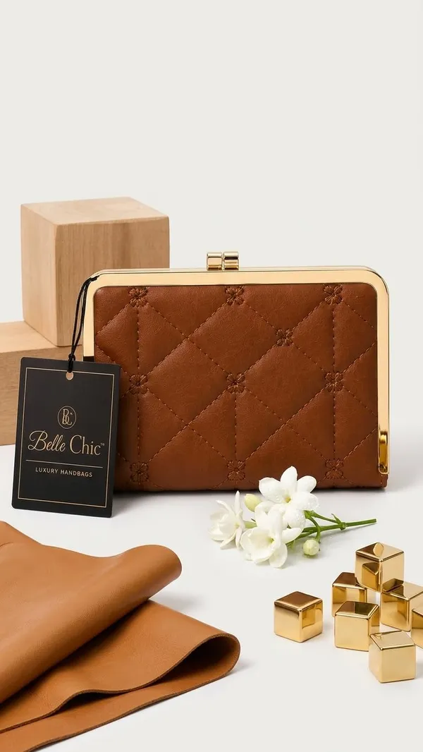Brown_Multiple_Card_Slots_Pu_Leather_Clutch_Wallet_For_Women_And_Girls