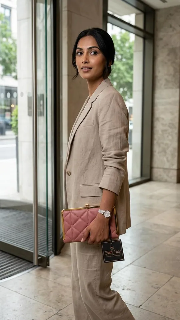 Peach_Multiple_Card_Slots_Pu_Leather_Clutch_Wallet_For_Women_And_Girls