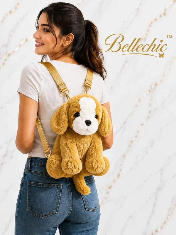 Cute_Plush_Puppy_Backpack_for_Girls_&_Women_|_Soft_Teddy_Dog_Backpack_|_Adjustable_Straps_|_Lightweight_Fashion_School_&_Travel_Bag_|_Golden_Beige