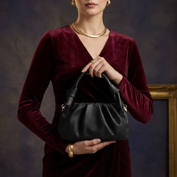 Black_Stylish_Pu_Leather_Handbag_For_Women_And_Girls