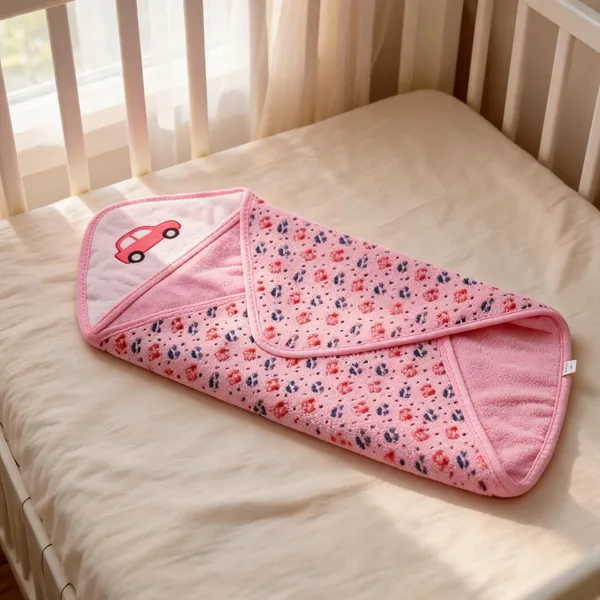 Pink_Cotton_Terry_Printed_Hooded_Towel_Maxi_For_Baby
