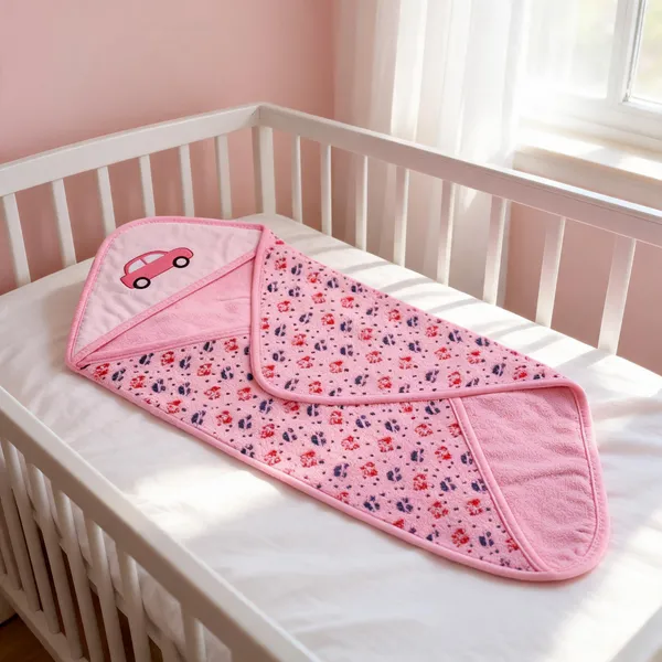 Pink_Cotton_Terry_Printed_Hooded_Towel_Maxi_For_Baby