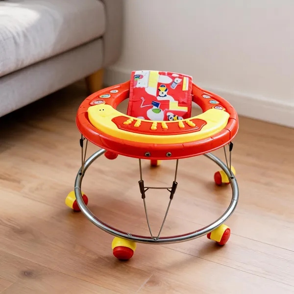 Red_Plastic_Metal_6-Pipe_Support_Baby_Walker_For_Baby