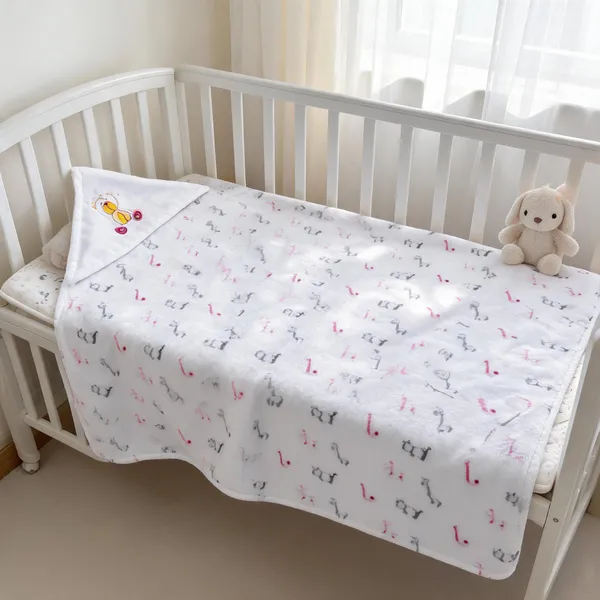 Pink_Grey_Flannel_Cotton_Animal_Print_Hooded_Towel_For_Baby
