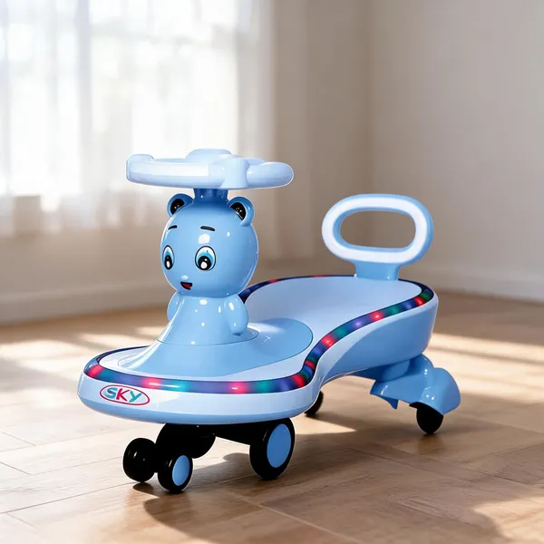 Multicolor_Plastic_Bear_Design_Magic_Car_Ride-On_Toy_With_LED_Music_For_Kids