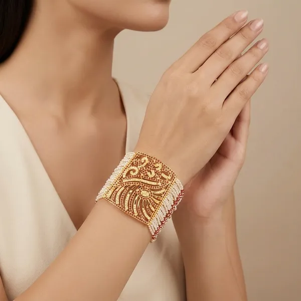 Yellow_Brass_Premium_And_Elegant_Bajuband_For_Women