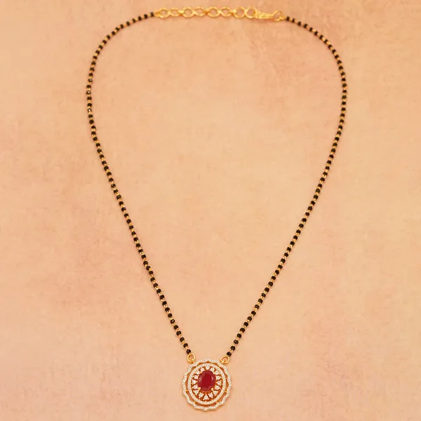 Maroon_Brass_Premium_And_Elegant_Mangalsutra__For_Women