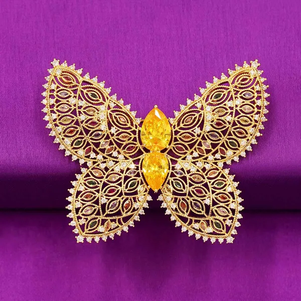 Yellow_Brass_Premium_And_Elegant_Brooch_For_Women