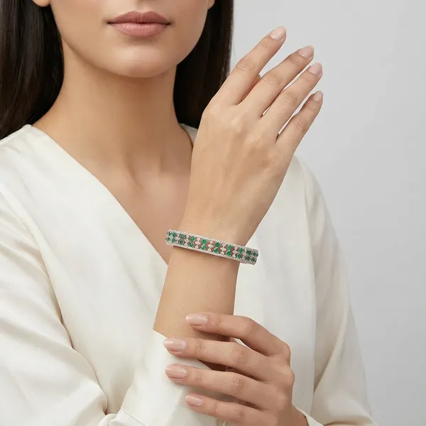 White_Brass_Premium_And_Elegant_Bangle_For_Women