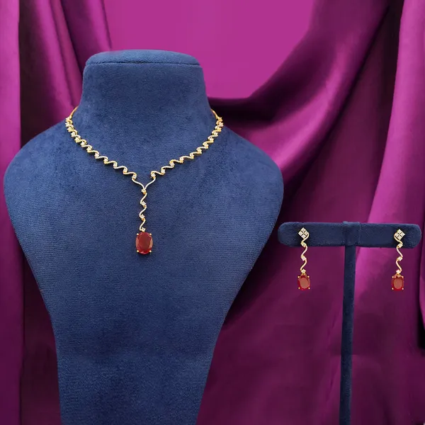 Golden_And_Red_Brass_Premium_And_Elegant_Necklace__For_Women