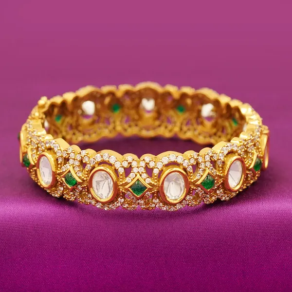Yellow_And_Green_Brass_Premium_And_Elegant_Bangle_For_Women
