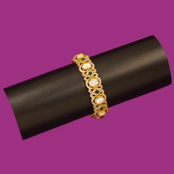Yellow_And_Green_Brass_Premium_And_Elegant_Bangle_For_Women