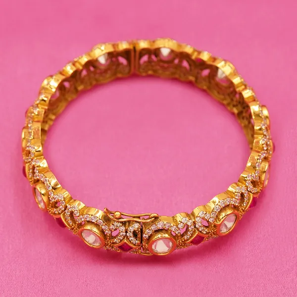 Yellow_And_Pink_Brass_Premium_And_Elegant_Bangle_For_Women
