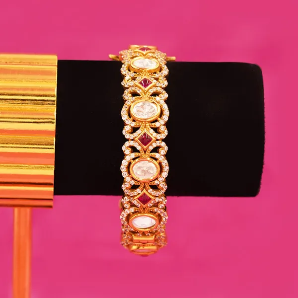 Yellow_And_Pink_Brass_Premium_And_Elegant_Bangle_For_Women