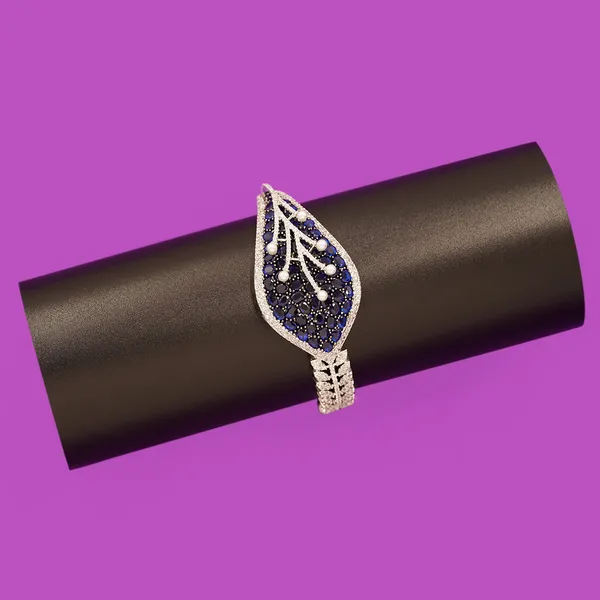 Blue_And_White_Brass_Premium_And_Elegant_Bangle_For_Women