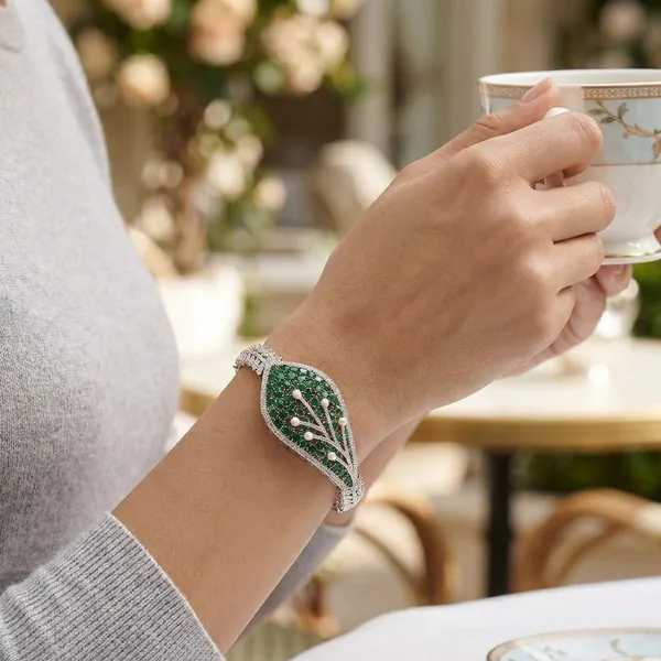 Green_And_White_Brass_Premium_And_Elegant_Bangle_For_Women