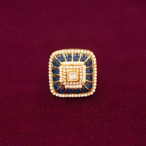 Blue_And_Golden_Brass_Premium_And_Elegant_Rings_For_Women