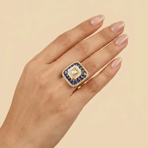 Blue_And_Golden_Brass_Premium_And_Elegant_Rings_For_Women