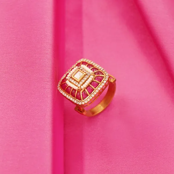 Pink_And_Golden_Brass_Premium_And_Elegant_Rings_For_Women