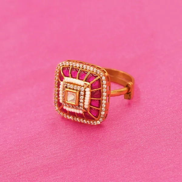 Pink_And_Golden_Brass_Premium_And_Elegant_Rings_For_Women