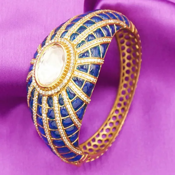 Blue_And_Golden_Brass_Premium_And_Elegant_Bangle_For_Women