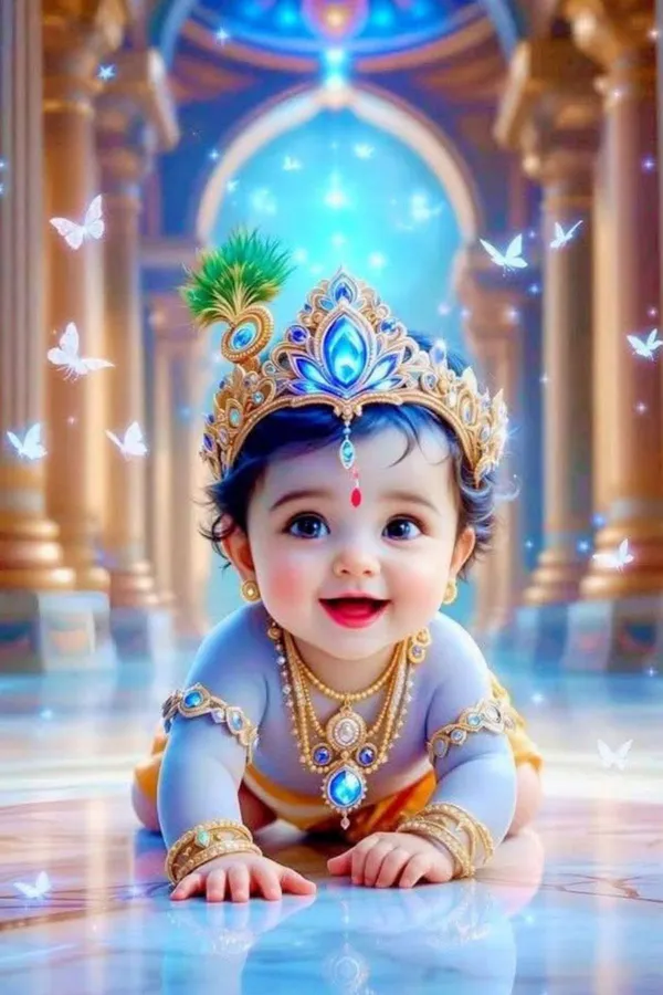 Decorative_Baby_Krishna_Idol_With_Crown_And_Jewellery