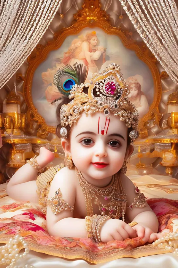 Divine_Baby_Krishna_Idol_With_Peacock_Feather_Crown