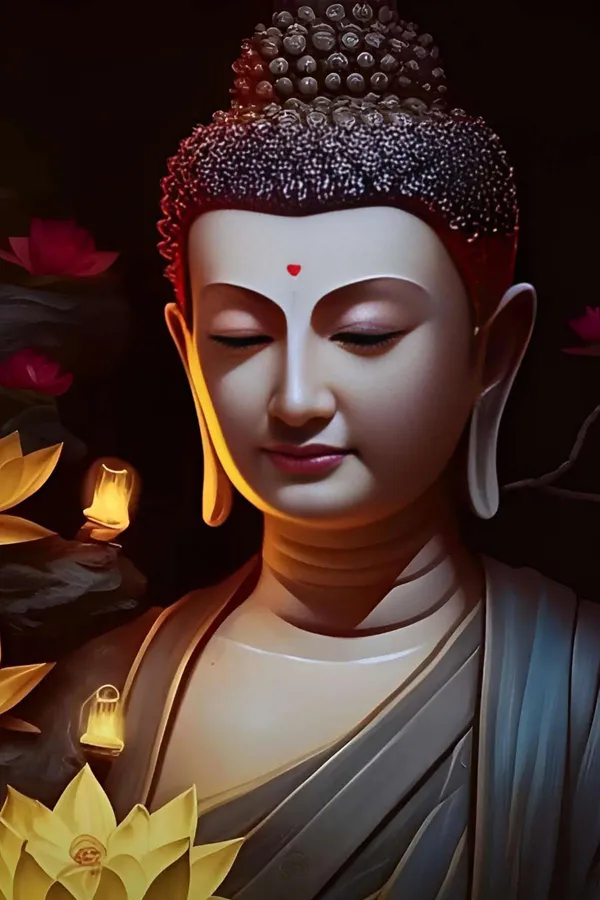 poster_of_Buddha_Statue_With_Lotus_-_Spiritual_Home_Décor