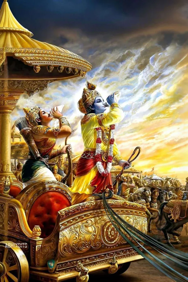 Spiritual_Wall_Art_Poster_Krishna_Arjuna_Bhagavad_Gita_Divine_