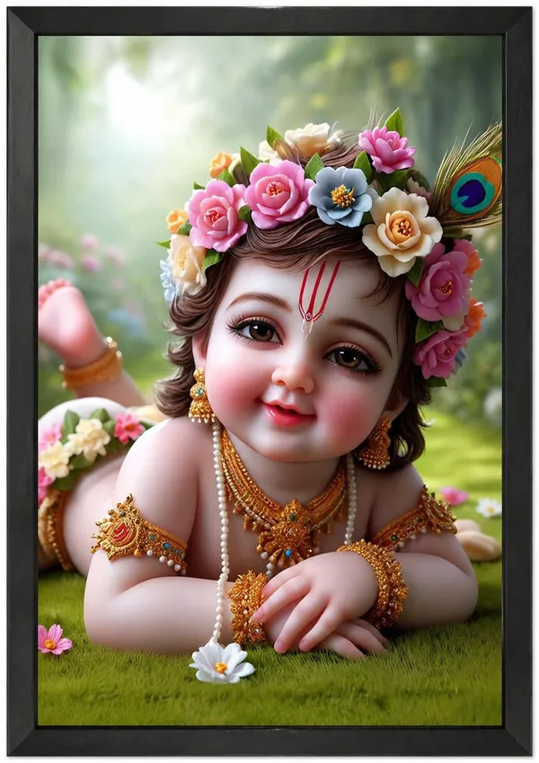 Decorative_Baby_Krishna_(Bal_Gopal)_Idol_With_Floral_Crown_And_Traditional_Jewelry