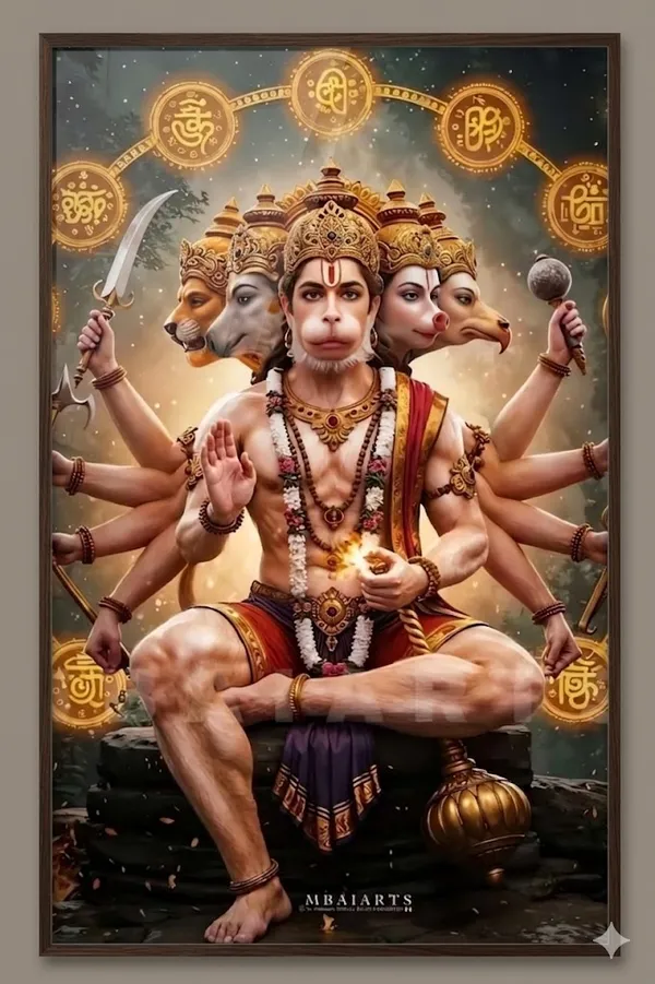 Panchmukhi_Hanuman_Divine_Wall_Art_Poster_-_Spiritual_Hindu_Religious_Decor