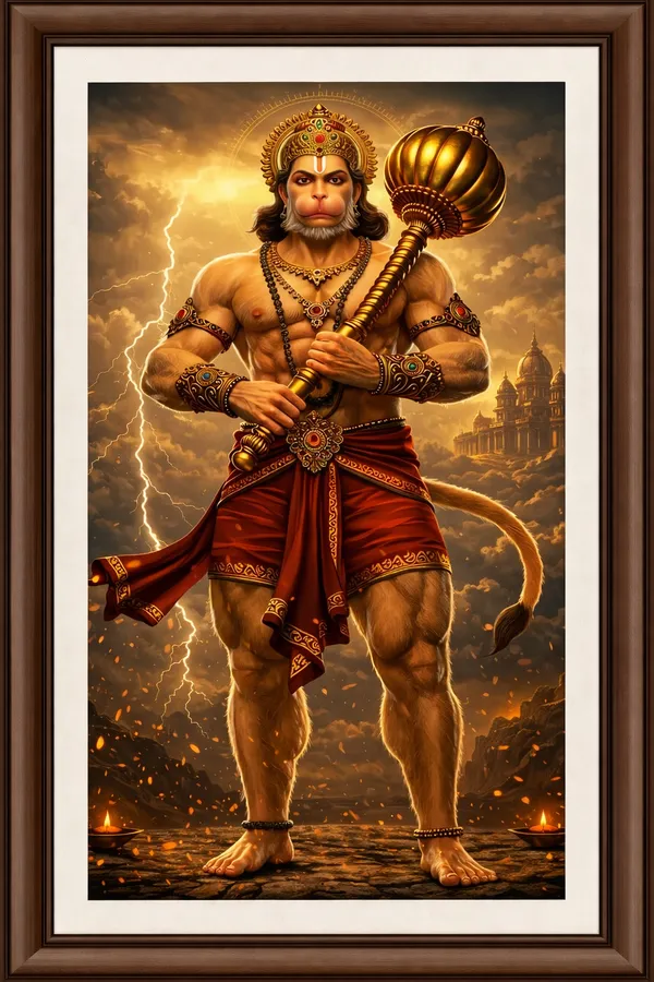 Lord_Hanuman_Divine_Illustration_-_Digital_Artwork_With_Golden_Gada_just_poster_not_frame