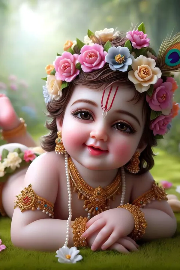 Decorative_Baby_Krishna_(Bal_Gopal)_Idol_With_Floral_Crown_And_Traditional_Jewelry