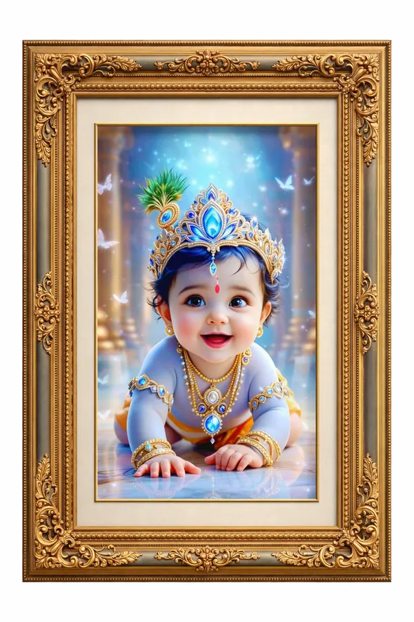 Decorative_Baby_Krishna_Idol_With_Crown_And_Jewellery