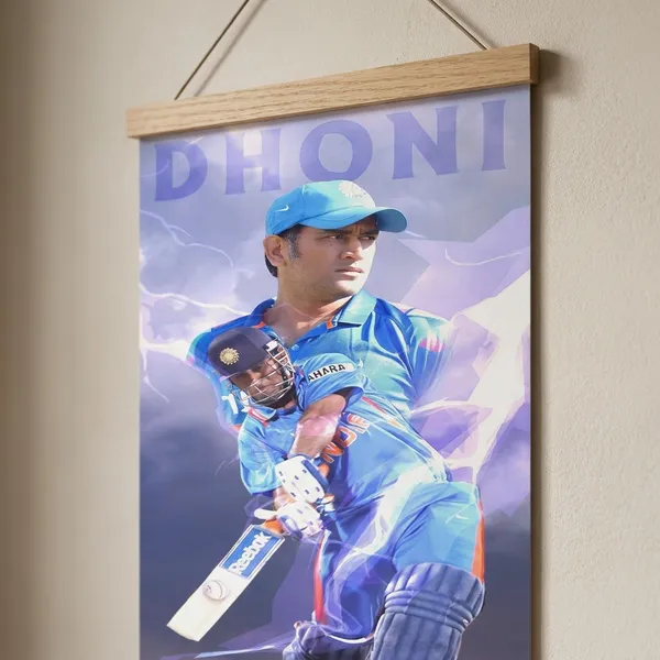 Ms_Dhoni_Cricket_Poster_-_Captain_Cool_Blue_Jersey_Wall_Art