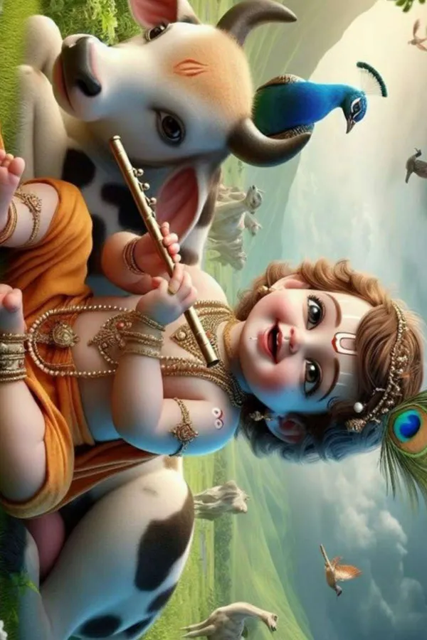 Lord_Krishna_With_Cow_Divine_Artwork_Illustration