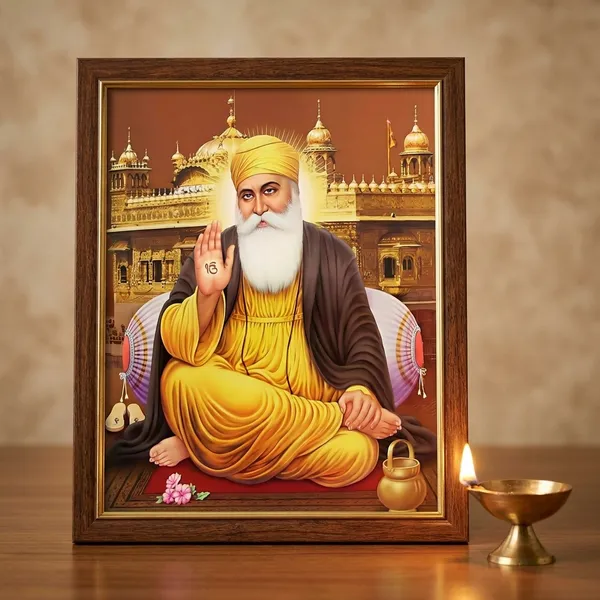 Guru_Nanak_Dev_Ji_Religious_Poster_With_Golden_Temple_Background