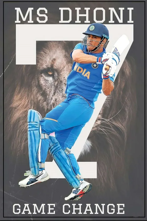 Ms_Dhoni_Game_Changer_Cricket_Motivational_Poster_Wall_Art