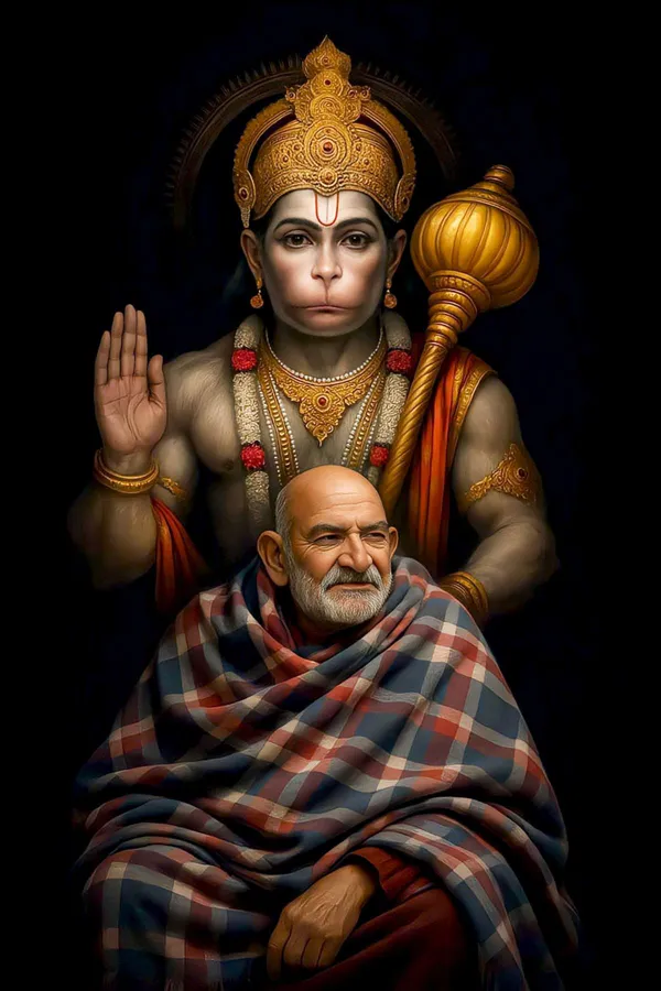Hanuman_Idol_With_Devotee_Figurine_-_Divine_Spiritual_Decor