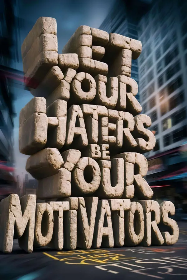 Let_Your_Haters_Be_Your_Motivators_-_Motivational_Stone_Typography_Art