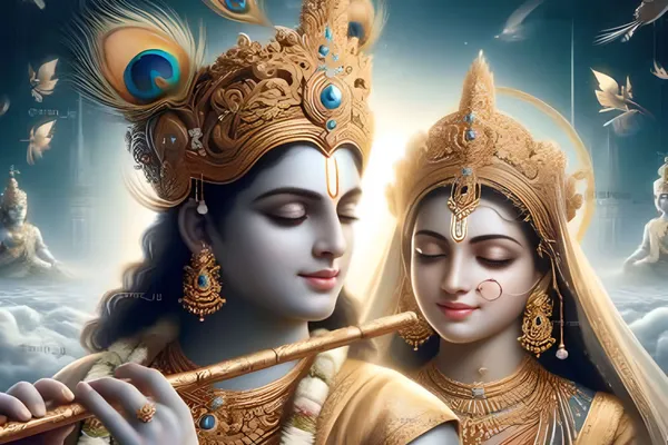 Radha_Krishna_Divine_Couple_Wall_Art_-_Traditional_Indian_Religious_Decor_With_Peacock_Feather_And_Golden_Embellishments