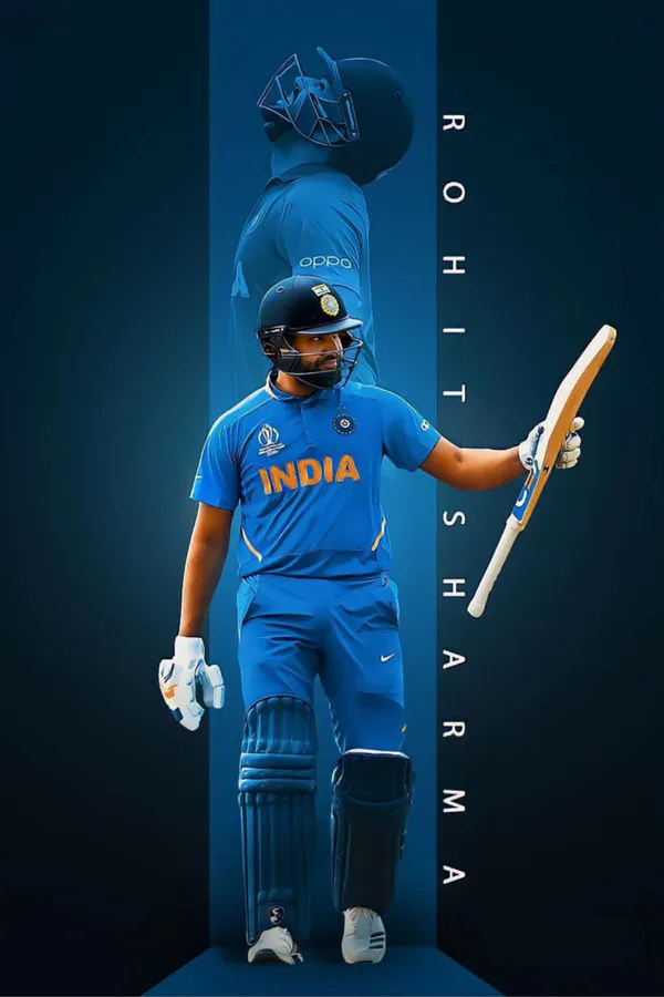 Rohit_Sharma_India_Cricket_Team_Jersey_Poster_-_Blue