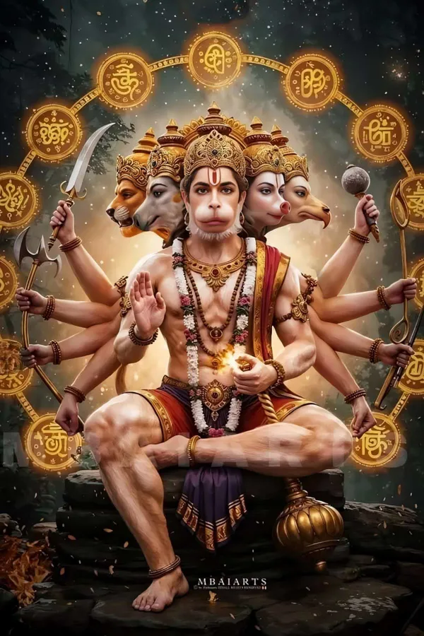 Panchmukhi_Hanuman_Divine_Wall_Art_Poster_-_Spiritual_Hindu_Religious_Decor