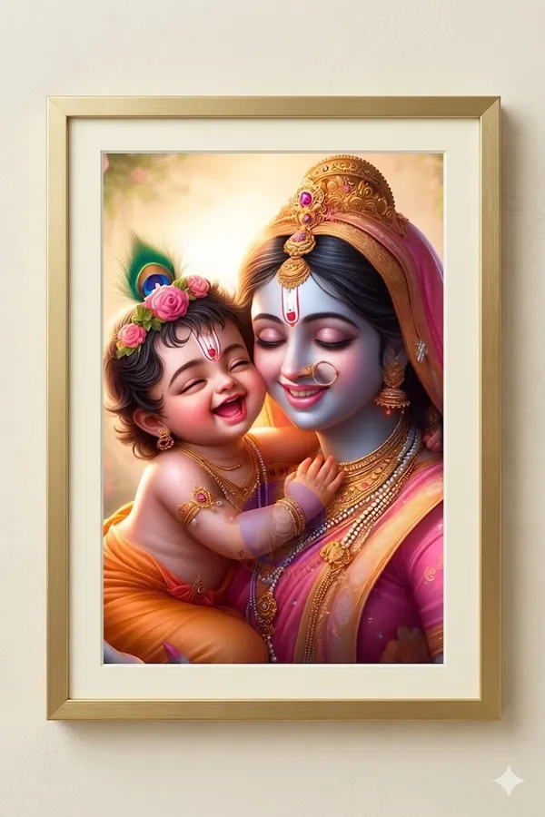 Divine_Krishna_With_Mother_Yashoda_-_Digital_Devotional_Art_Print