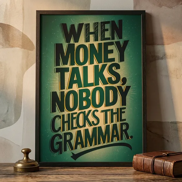 When_Money_Talks_Nobody_Checks_The_Grammar_-_Motivational_Wall_Poster