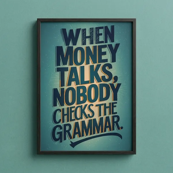 When_Money_Talks_Nobody_Checks_The_Grammar_-_Motivational_Wall_Poster